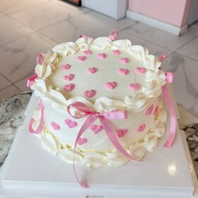 vintage cake coeur